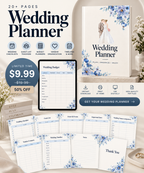 Wedding Planner Canva Template | 20+ Page Wedding Planning Organizer