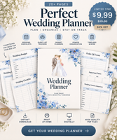 Wedding Planner Canva Template | 20+ Page Wedding Planning Organizer